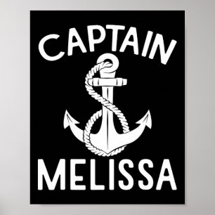 Kapten Melissa Frakt Boat Boating Yacht Anchor Poster