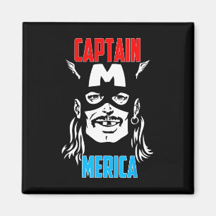 Kapten Merica Drinking Independence day 4th Of Ju Magnet