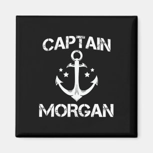Kapten Morgan Funny Birthday Personlig Surname Magnet