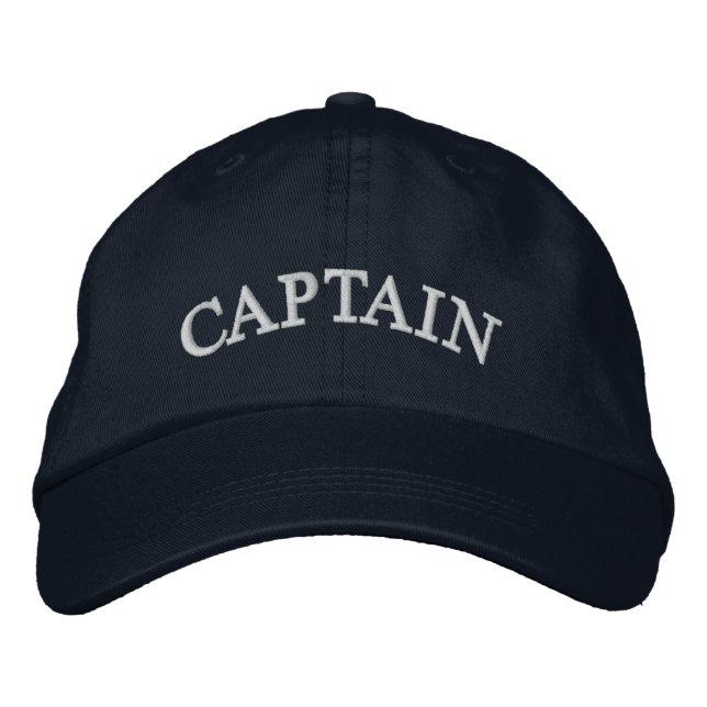 Kapten Navy Blue Embroized Hat Broderad Keps (Framsida)