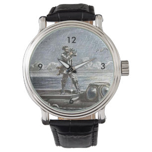 Kapten Nemo Verne 20 000 leagues Sci Fi Art Armbandsur