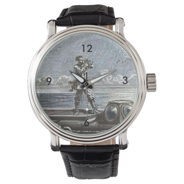 Kapten Nemo Verne 20 000 leagues Sci Fi Art Armbandsur (Framsida)
