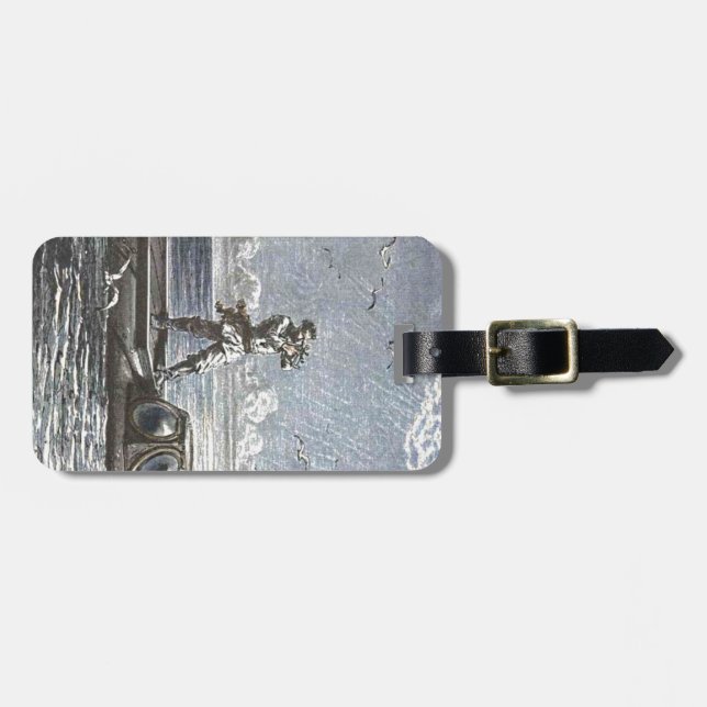 Kapten Nemo Verne 20 000 leagues Sci Fi Art Bagagebricka (Horisontell Framsida)