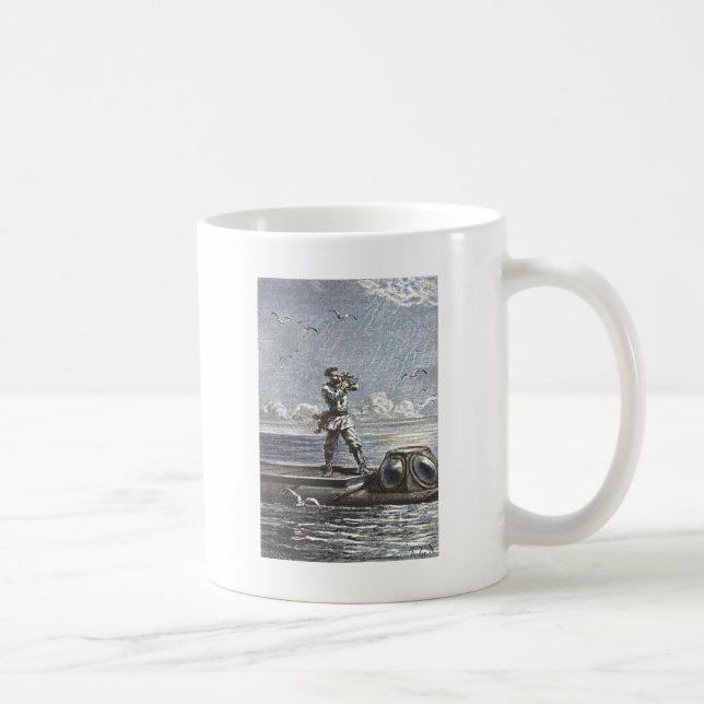 Kapten Nemo Verne 20 000 leagues Sci Fi Art Kaffemugg (Höger)