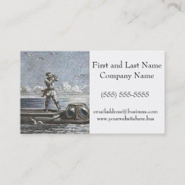 Kapten Nemo Verne 20 000 leagues Sci Fi Art Visitkort