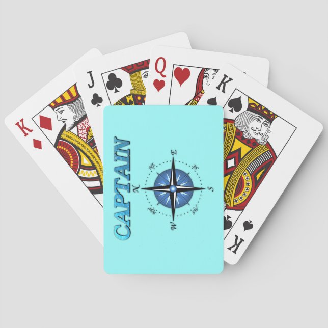 Kapten och Compass Ro Spel Kort (Baksidan)