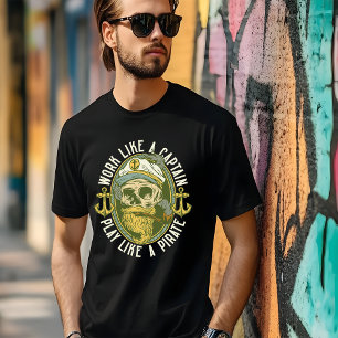 Kapten och Pirat i Sea T-Shirt Lång Ärmad Tröja