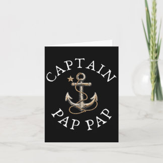 Kapten Pap-pap Boat Sailing Boating Grandpa Ancho Kort