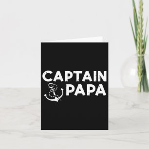 Kapten Pappa Boat Owner Family Fars dag Pappa Papp Kort