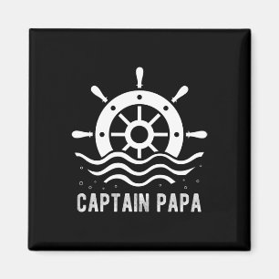 Kapten Pappa Boating Fars dag Pontoon Kapten Magnet