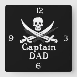 Kapten Pappa - Classic Fyrkantig Klocka