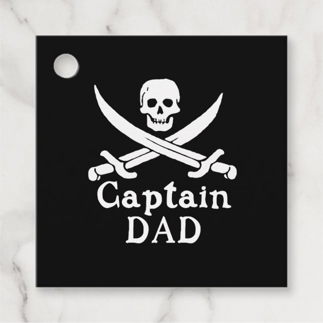 Kapten Pappa - Classic Gåvor Etiketter (Framsida)