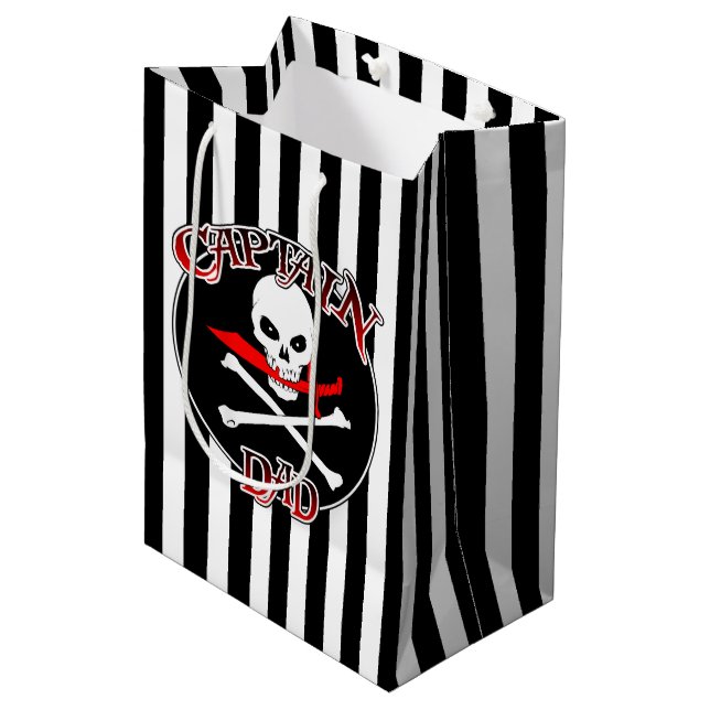 Kapten Pappa Gift Bag (Framsidan Vinklad)
