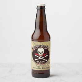 Kapten Pappa - Införd av djupet Ölflaska Etikett