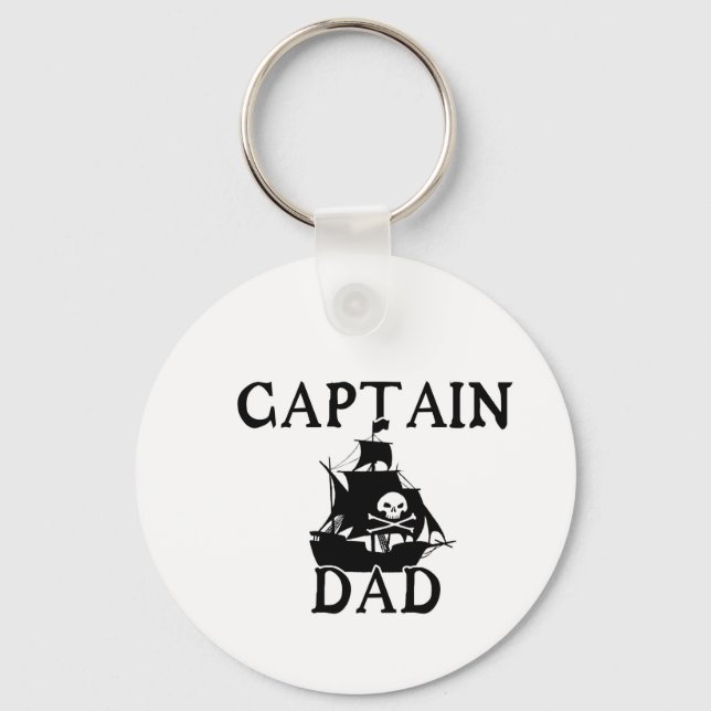 Kapten Pappa Keychain Nyckelring (Framsida)