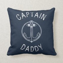 Kapten pappa Nautical Navy Blue Namn