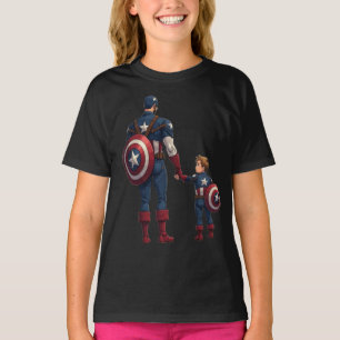 Kapten Pappa och Sidekick Son T Shirt