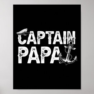 Kapten Pappa Pontoon Sjö Sailor Fishing Boot F Poster