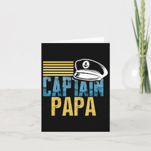 Kapten Pappa - segelkapten Hat - Boat Älskare Bo Kort