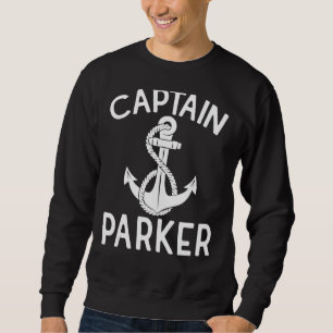 Kapten Parker Boat Yacht Boating Frakt Anchor Lång Ärmad Tröja