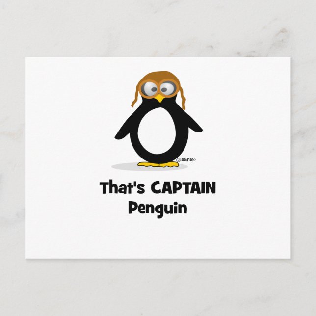 Kapten Penguin Vykort (Framsida)