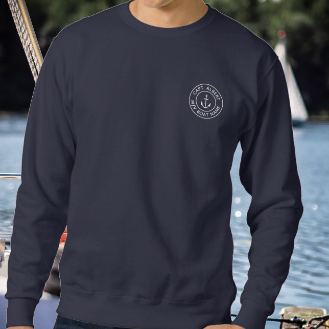 Kapten Personlig Anchor Logotyp Sweatshirt (Skapare uppladdad)