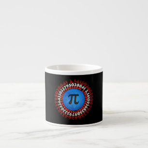 Kapten Pi Superhjälte Shield Nerdy Math Pi Day Espressomugg