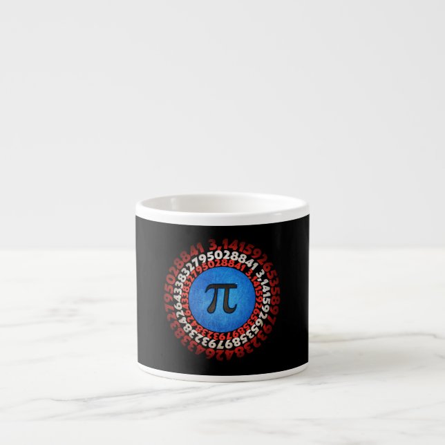 Kapten Pi Superhjälte Shield Nerdy Math Pi Day     Espressomugg (Framsidan)