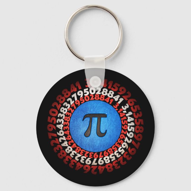 Kapten Pi Superhjälte Shield Nerdy Math Pi Day Nyckelring (Framsida)