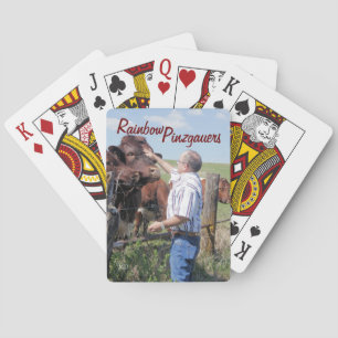 Kapten-Pinzgauertjuren som leker kort, Spel Kort