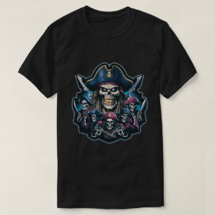 Kapten Pirat och hans skelettbesättning T Shirt