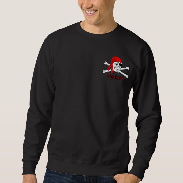 Kapten Pirat Skull & Bones Manar Sweatshirt (Framsida)
