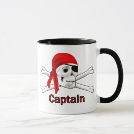 Kapten Pirat Skull och Crossbone Mugg