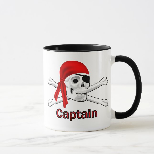 Kapten Pirat Skull och Crossbone Mugg (Höger)