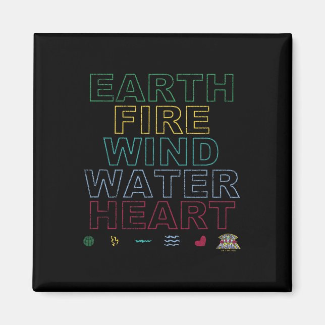 Kapten Planet Earth Day Earth Vind Fire Vatten Hea Magnet (Framsidan)