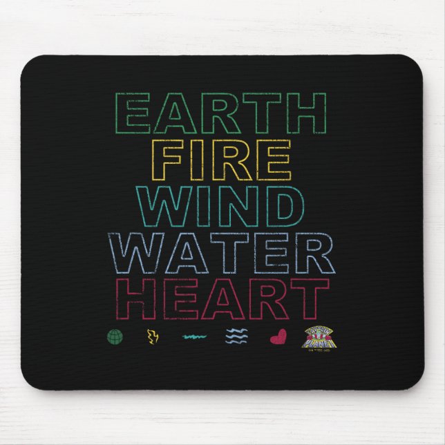 Kapten Planet Earth Day Earth Vind Fire Vatten Hea Musmatta (Framsidan)