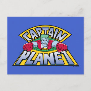 Kapten Planet Logotyp Vykort
