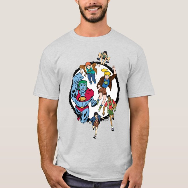 Kapten Planet och Planeteers Circle Graphic T Shirt (Framsida)