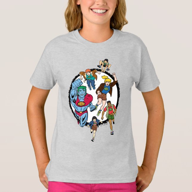 Kapten Planet och Planeteers Circle Graphic T Shirt (Framsida)