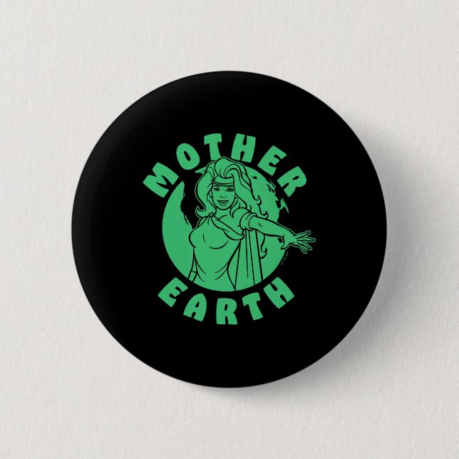 Kapten Planet och planeterna Earth Day Mor Knapp (Framsida)