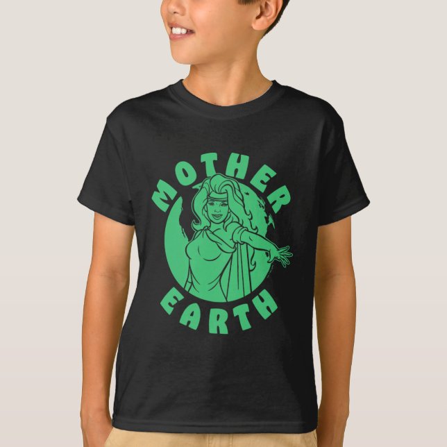 Kapten Planet och planeterna Earth Day Mor T Shirt (Framsida)