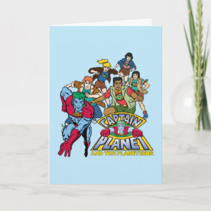 Kapten Planet & Planeteers Group Logotyp Graphic Kort