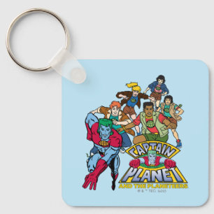Kapten Planet & Planeteers Group Logotyp Graphic Nyckelring
