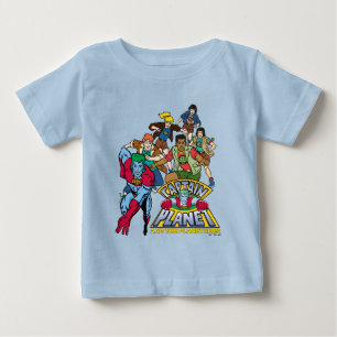 Kapten Planet & Planeteers Group Logotyp Graphic T Shirt