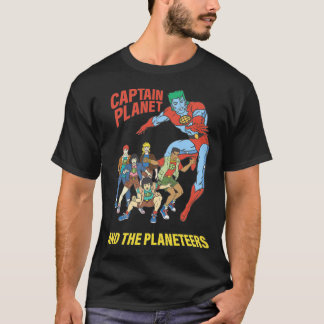 Kapten Planet Planeteers United Logotyp T Shirt