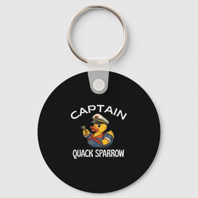 Kapten Quack Sparrow Kryssning Ankor Håll Dölj Dig Nyckelring (Framsida)