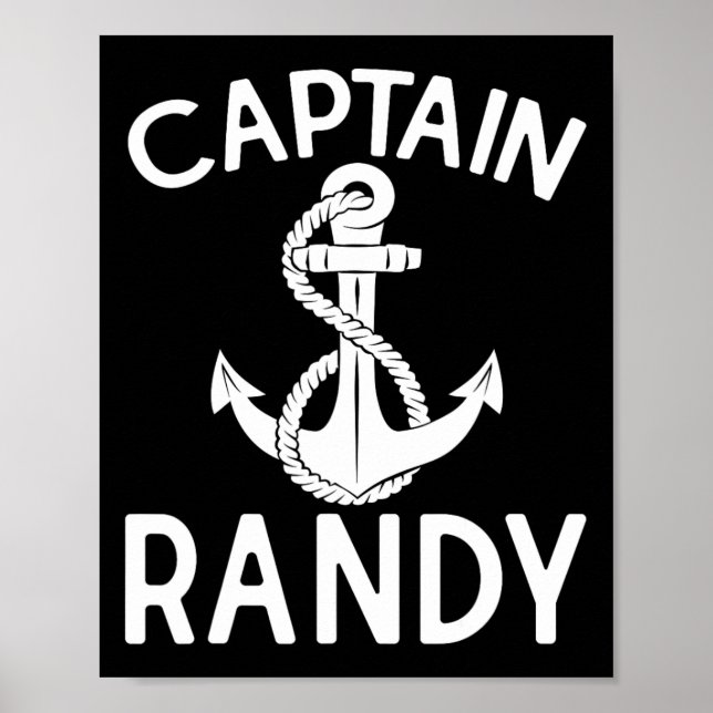 Kapten Randy Ankar Båtliv Båt Fartyg Yacht  Poster (Framsidan)