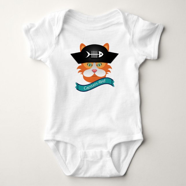Kapten Red - Baby Jersey Bodydress  Tee (Framsida)