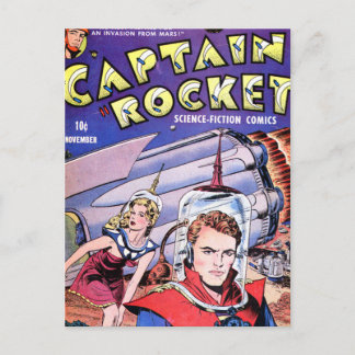 Kapten Rocket Tecknad Vykort