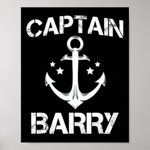 Kapten Rry Funny Birthday Personlig Surname Cl Poster